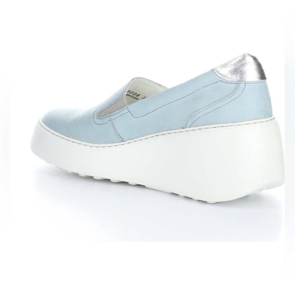 Fly London Light Blue Slip-On Shoes with Metallic Accents - Picture 12 of 12